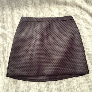 Elegant Black Textured Skirt